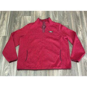 L.L. Bean 1/4 Snap Sweater Knit Fleece Pullover Women’s Plus Size 1X REG Red